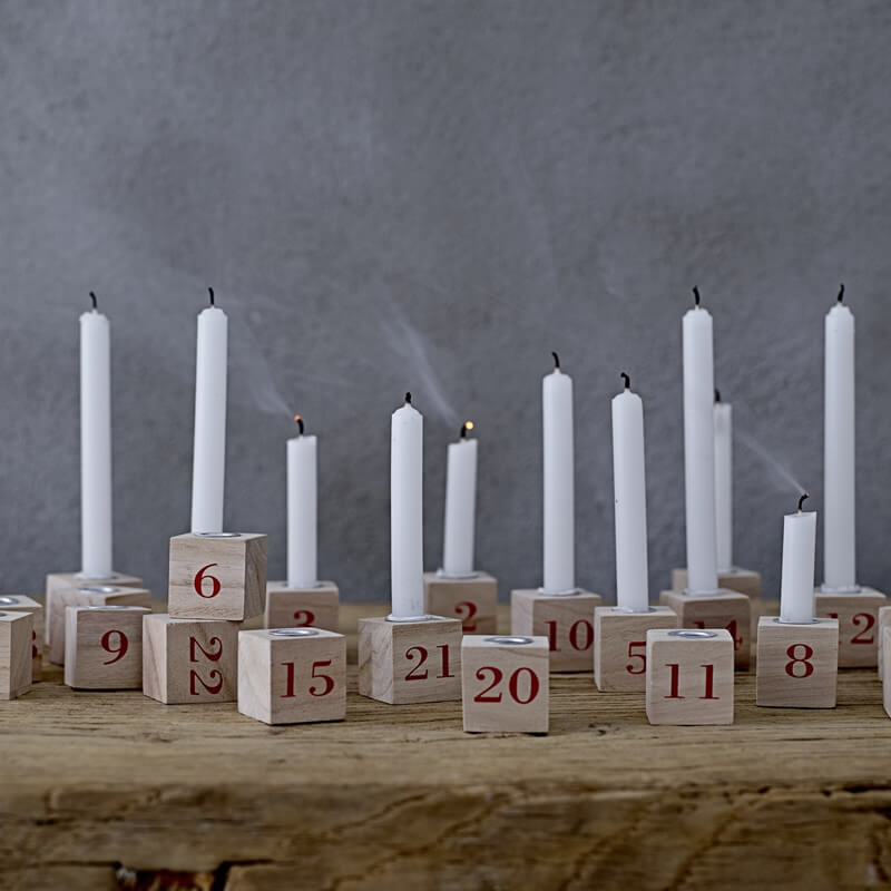 Kerzenständer für Advent 1-24