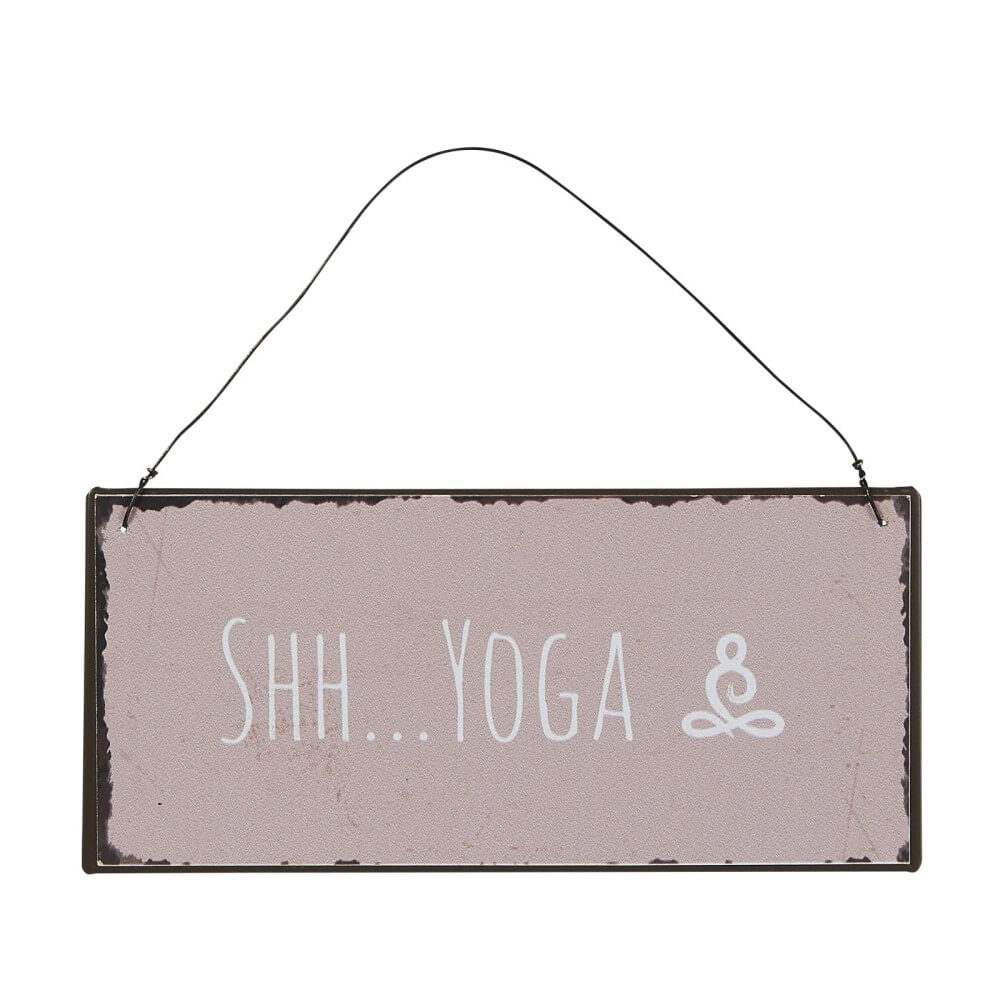 Blechschild shh Yoga