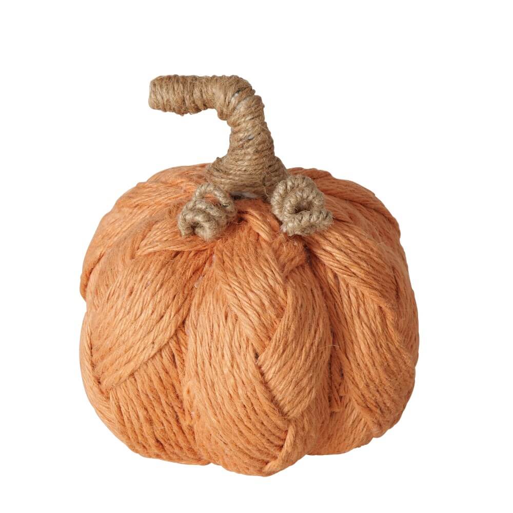 Deko Kürbis Jute Orange