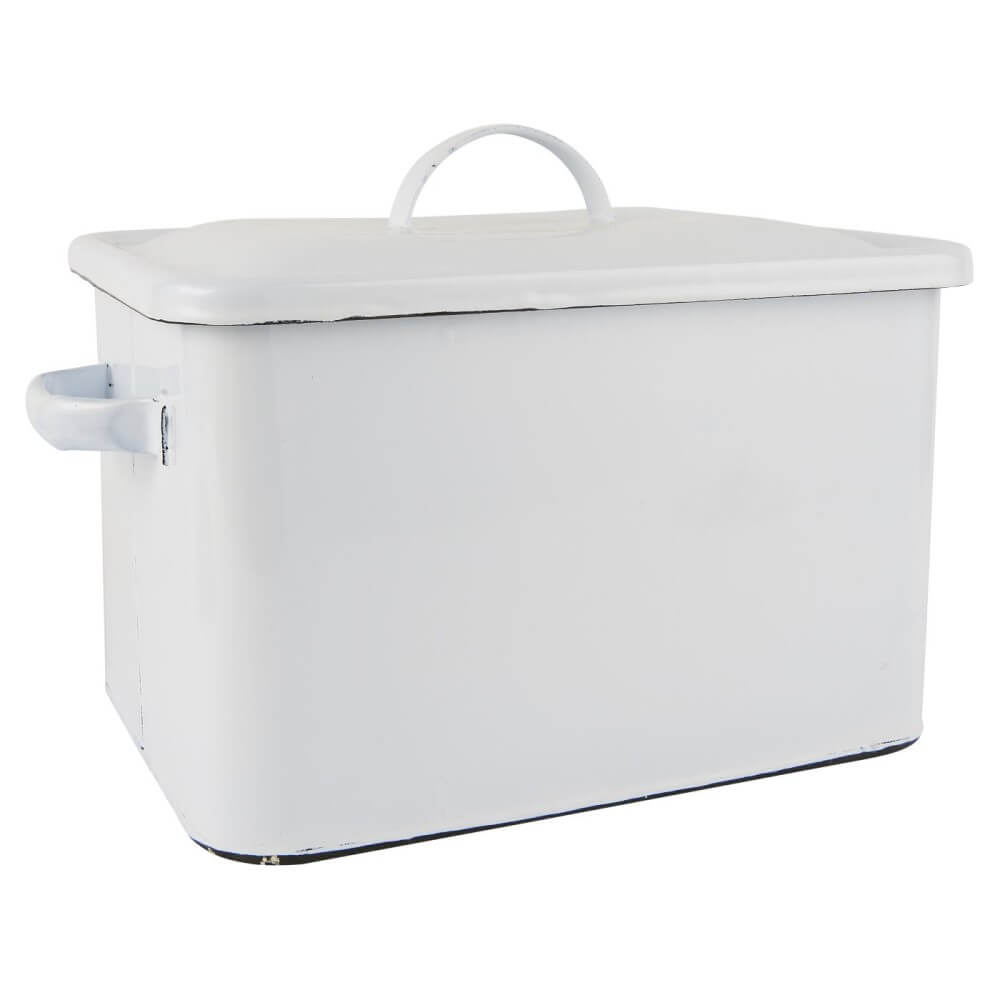 Brotbox Emaille Weiss