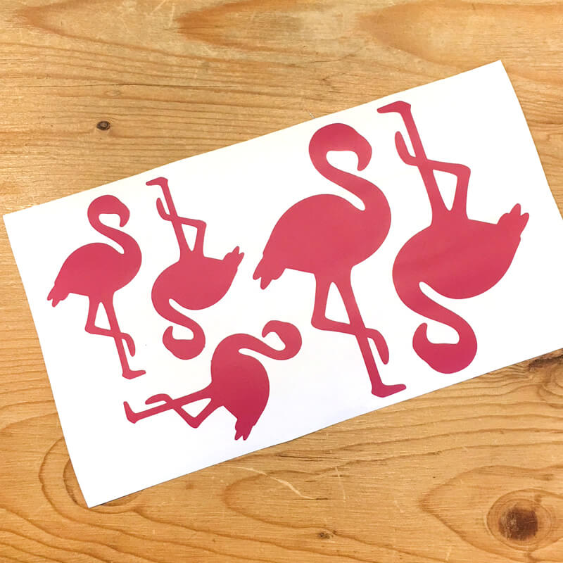 Flamingo Vinyl Sticker Dunkelpink